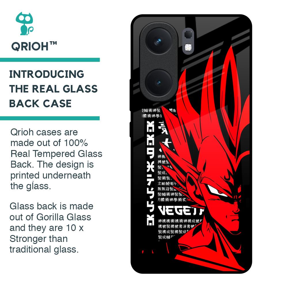 Red Vegeta Glass Case for IQOO Neo 9 Pro