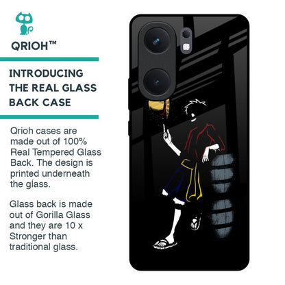 Luffy Line Art Glass Case for IQOO Neo 9 Pro