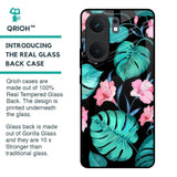 Tropical Leaves & Pink Flowers Glass Case for IQOO Neo 9 Pro