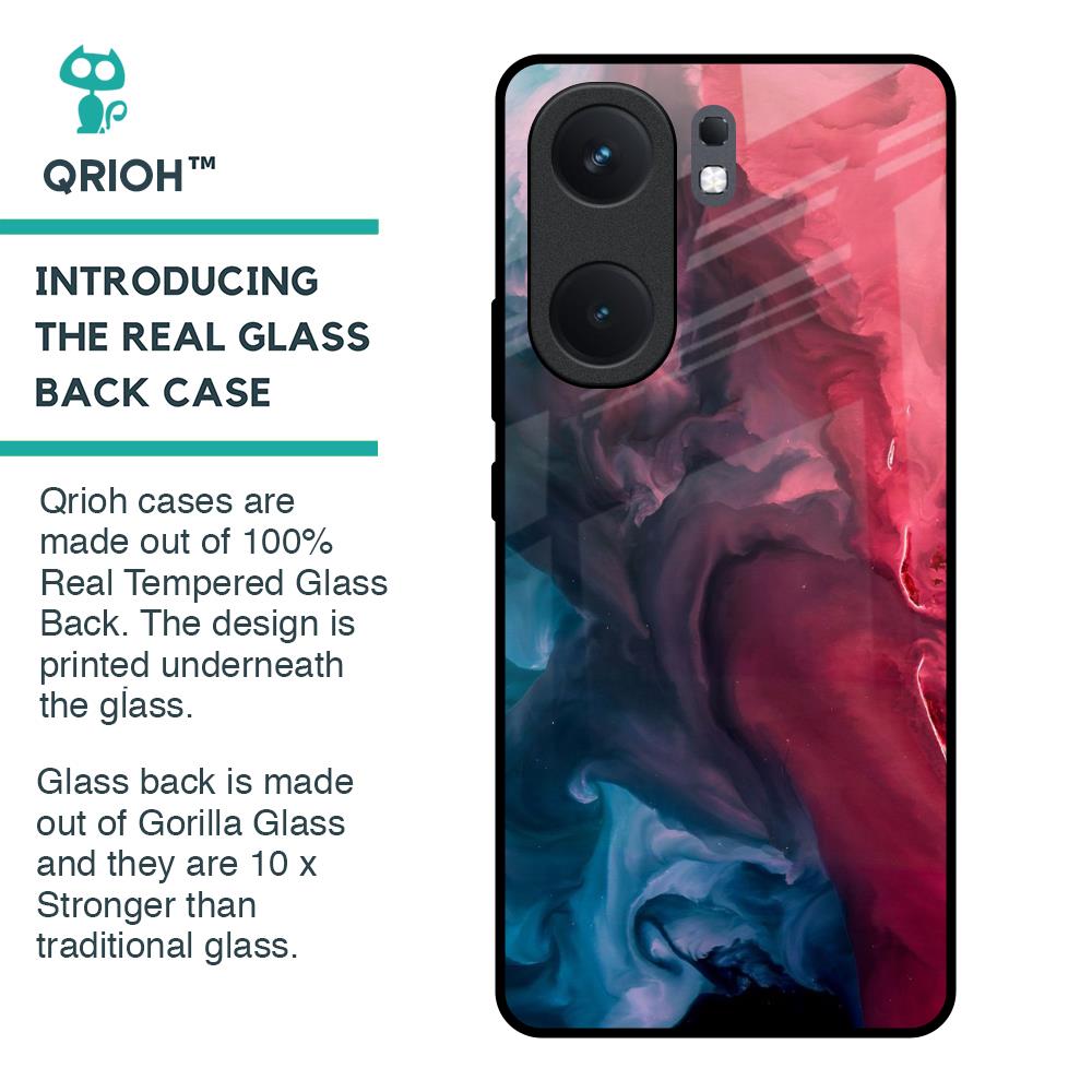 Blue & Red Smoke Glass Case for IQOO Neo 9 Pro