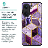Purple Rhombus Marble Glass Case for IQOO Neo 9 Pro
