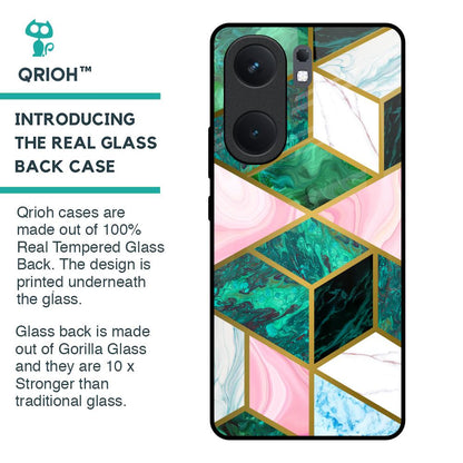 Seamless Green Marble Glass Case for IQOO Neo 9 Pro