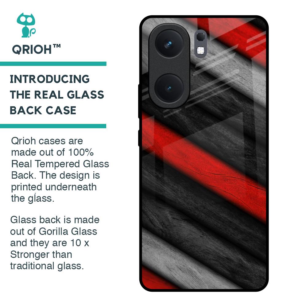 Soft Wooden Texture Glass Case for IQOO Neo 9 Pro