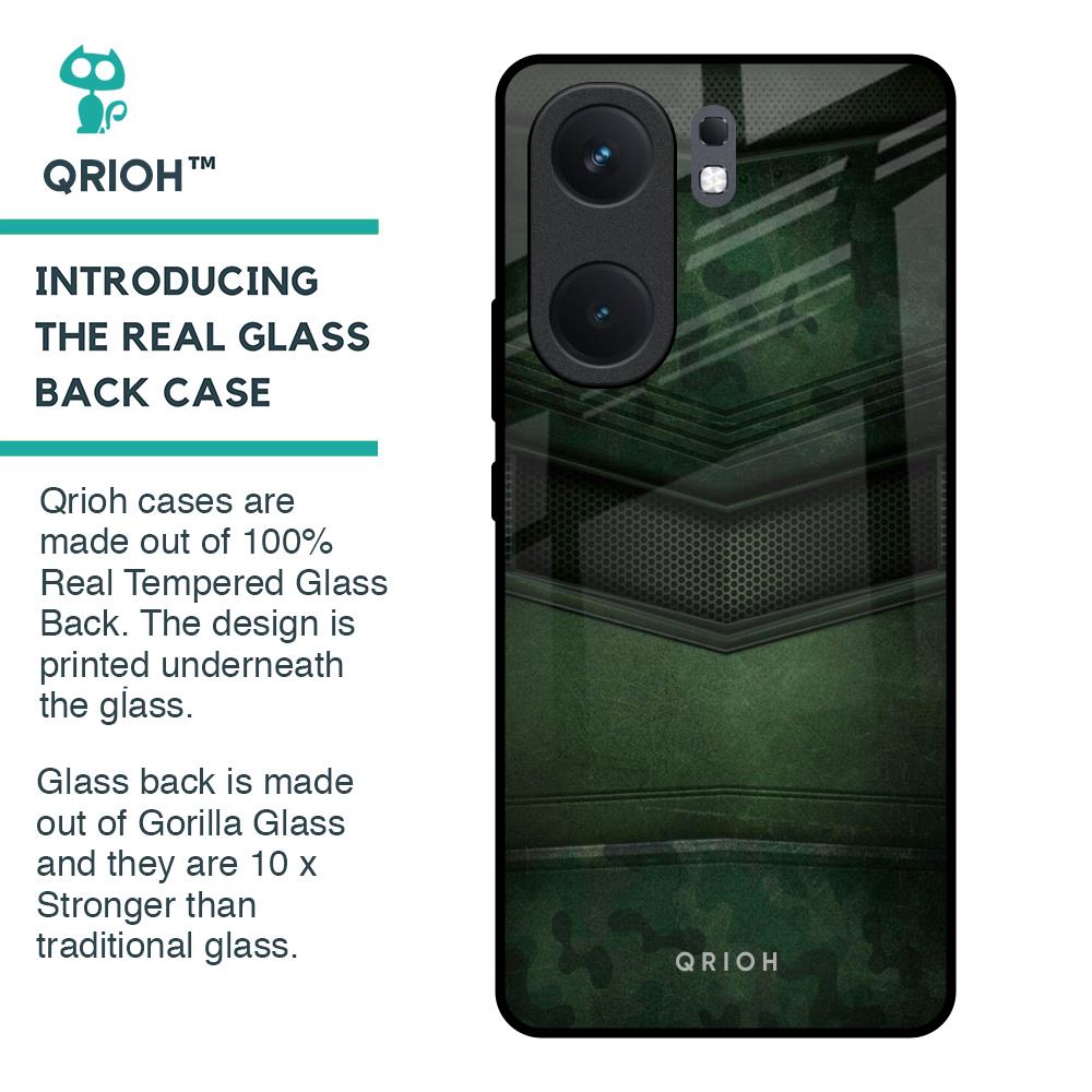 Green Leather Glass Case for IQOO Neo 9 Pro