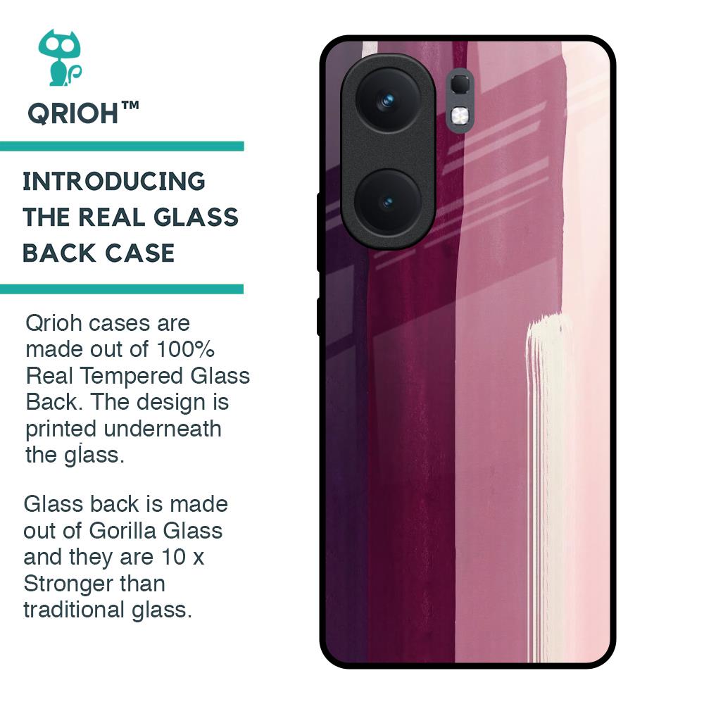 Brush Stroke Art Glass Case for IQOO Neo 9 Pro