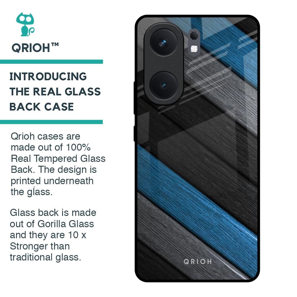 Multicolor Wooden Effect Glass Case for IQOO Neo 9 Pro