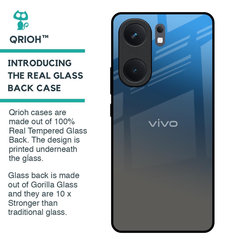 Blue Grey Ombre Glass Case for IQOO Neo 9 Pro