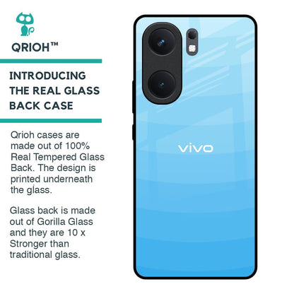 Wavy Blue Pattern Glass Case for IQOO Neo 9 Pro