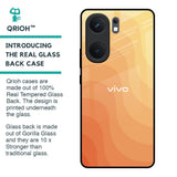 Orange Curve Pattern Glass Case for IQOO Neo 9 Pro