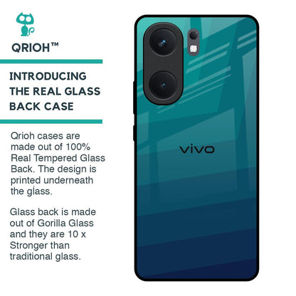 Green Triangle Pattern Glass Case for IQOO Neo 9 Pro