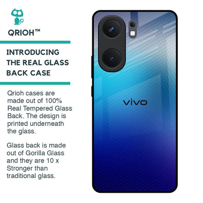 Blue Rhombus Pattern Glass Case for IQOO Neo 9 Pro