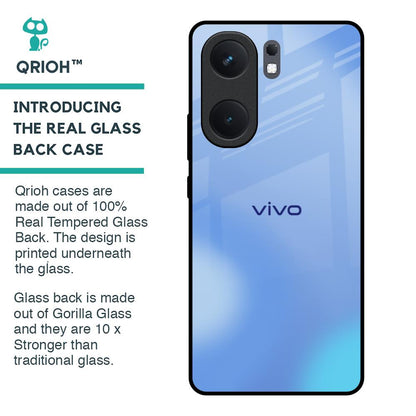 Vibrant Blue Texture Glass Case for IQOO Neo 9 Pro