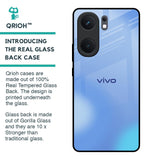Vibrant Blue Texture Glass Case for IQOO Neo 9 Pro