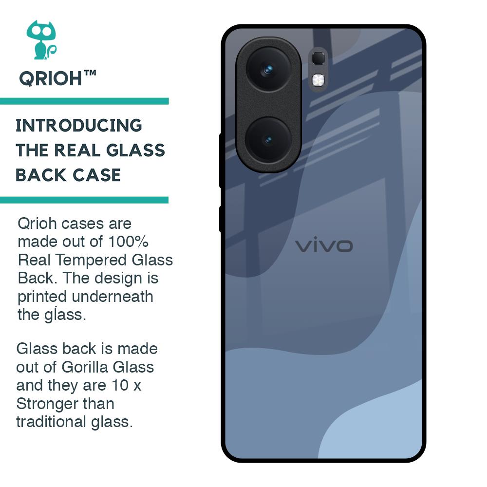 Navy Blue Ombre Glass Case for IQOO Neo 9 Pro