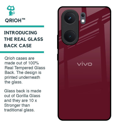 Classic Burgundy Glass Case for IQOO Neo 9 Pro
