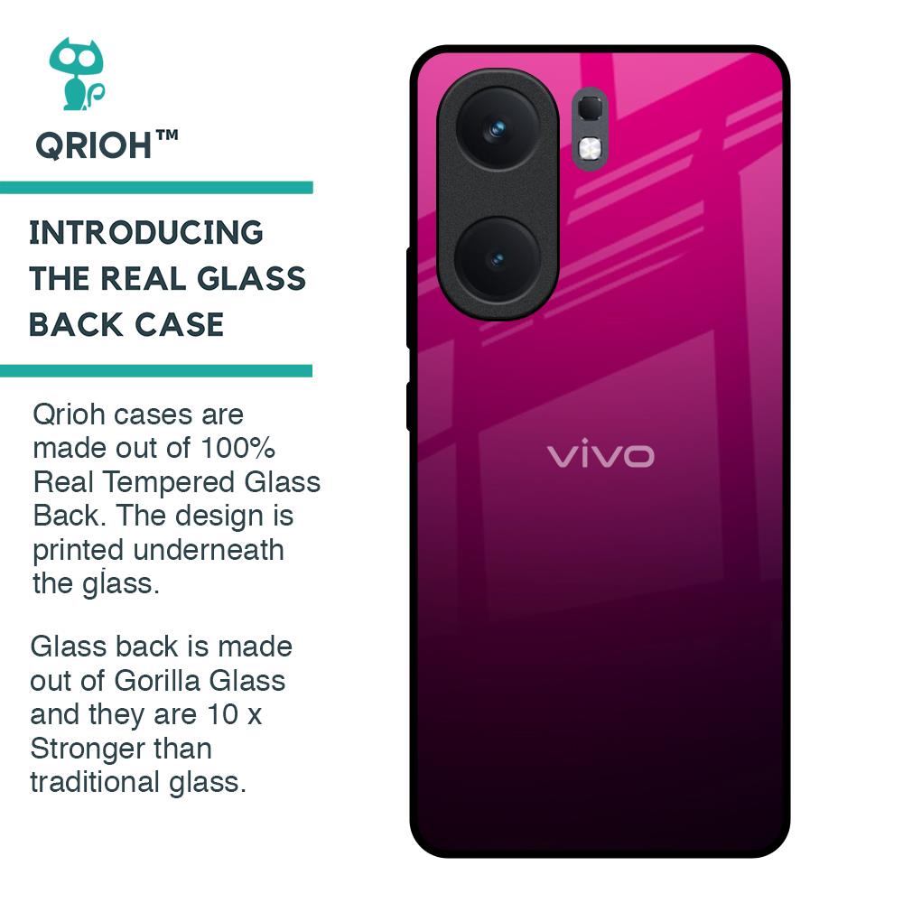 Purple Ombre Pattern Glass Case for IQOO Neo 9 Pro