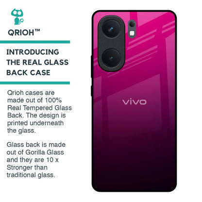 Purple Ombre Pattern Glass Case for IQOO Neo 9 Pro
