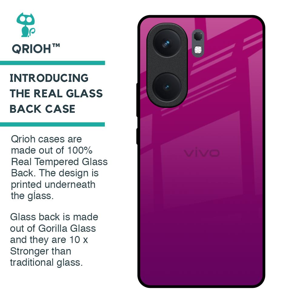 Magenta Gradient Glass Case For IQOO Neo 9 Pro