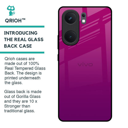 Magenta Gradient Glass Case For IQOO Neo 9 Pro