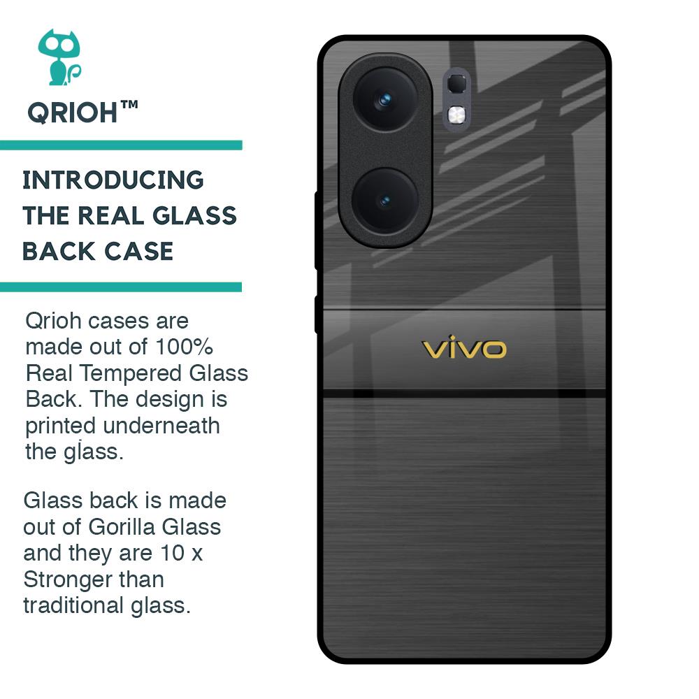 Grey Metallic Glass Case For IQOO Neo 9 Pro