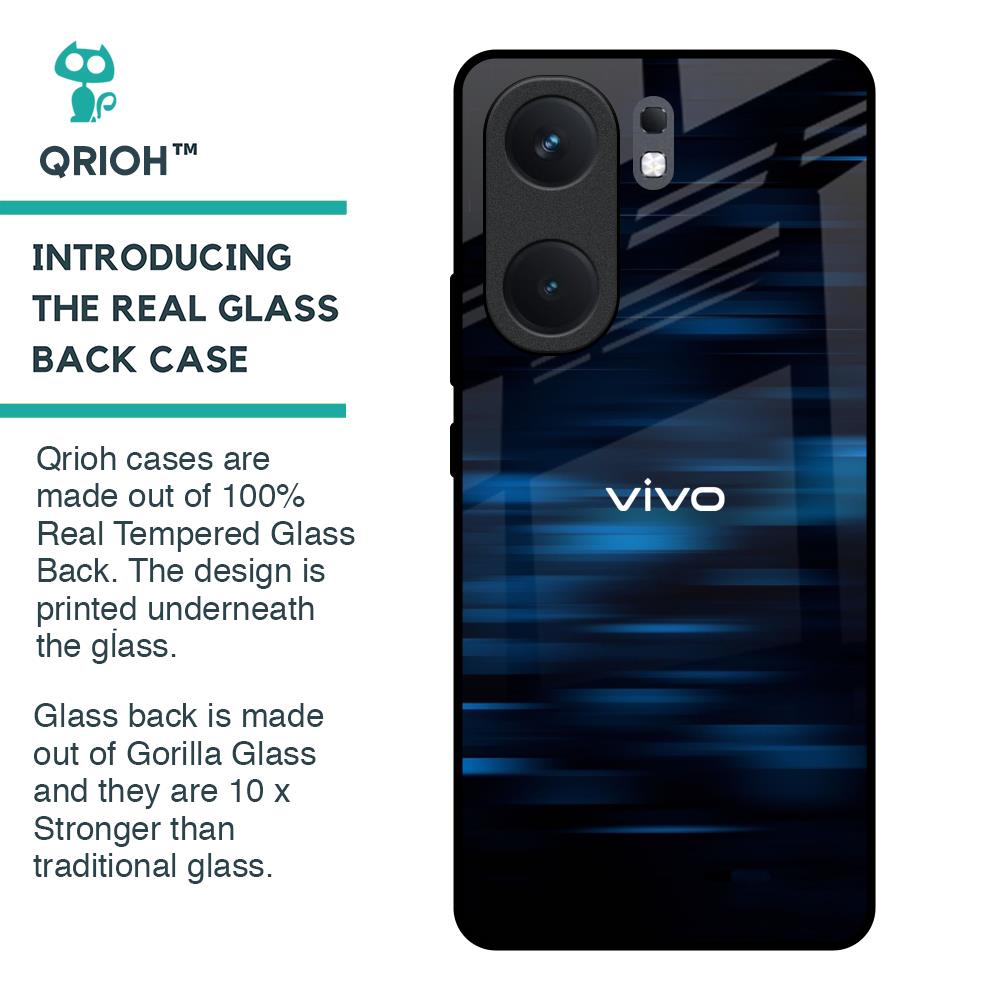 Blue Rough Abstract Glass Case for IQOO Neo 9 Pro