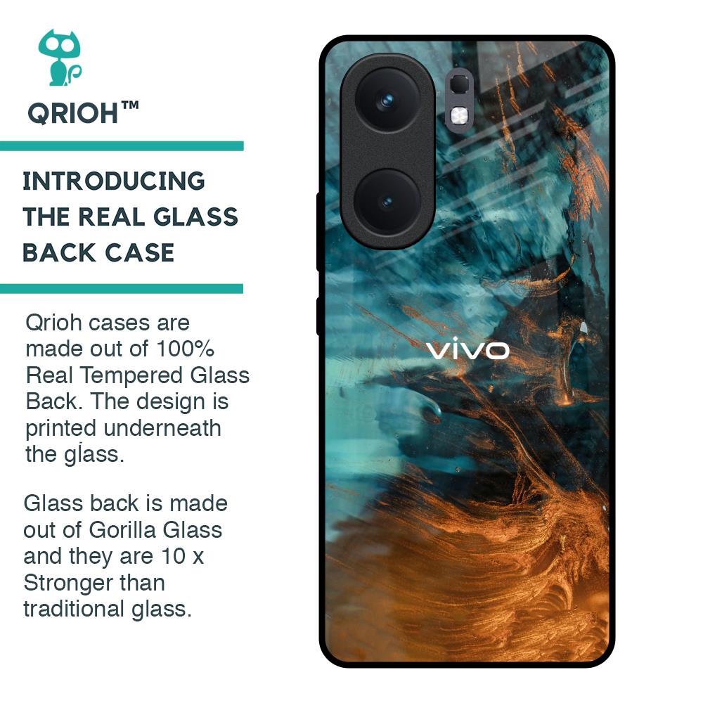 Golden Splash Glass Case for IQOO Neo 9 Pro