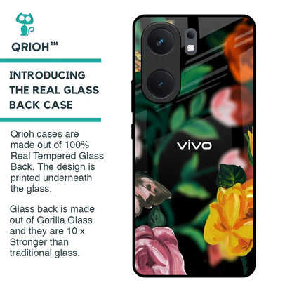 Flowers & Butterfly Glass Case for IQOO Neo 9 Pro