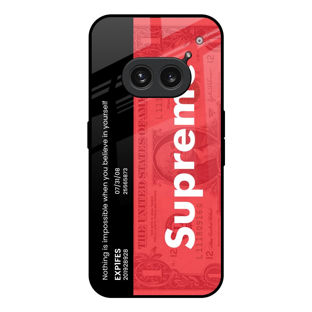 Supreme Ticket Nothing Phone 2a 5G Glass Back Cover Online