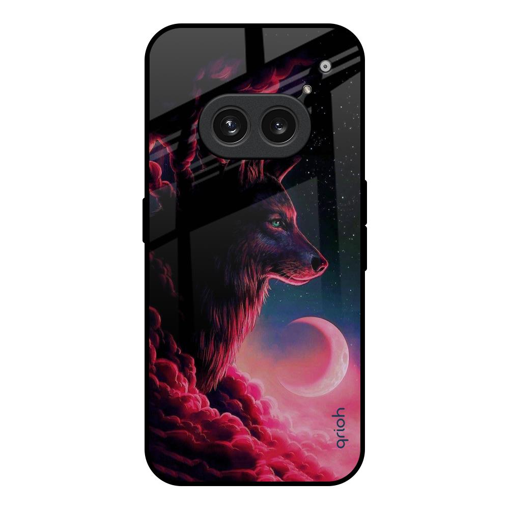Moon Wolf Nothing Phone 2a 5G Glass Back Cover Online