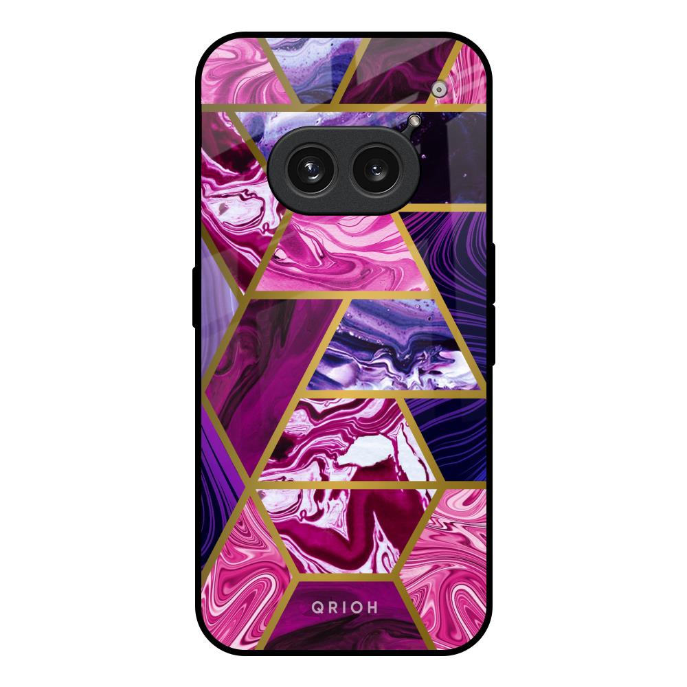 Electroplated Geometric Marble Nothing Phone 2a 5G Glass Back Cover Online