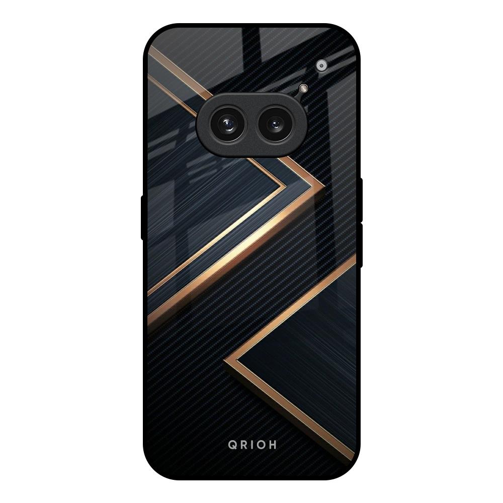 Sleek Golden & Navy Nothing Phone 2a 5G Glass Back Cover Online