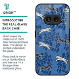 Blue Cheetah Glass Case for Nothing Phone 2a 5G