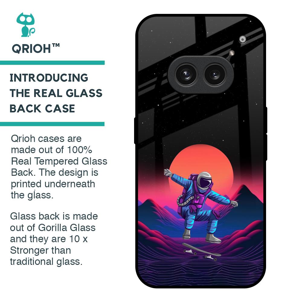 Retro Astronaut Glass Case for Nothing Phone 2a 5G