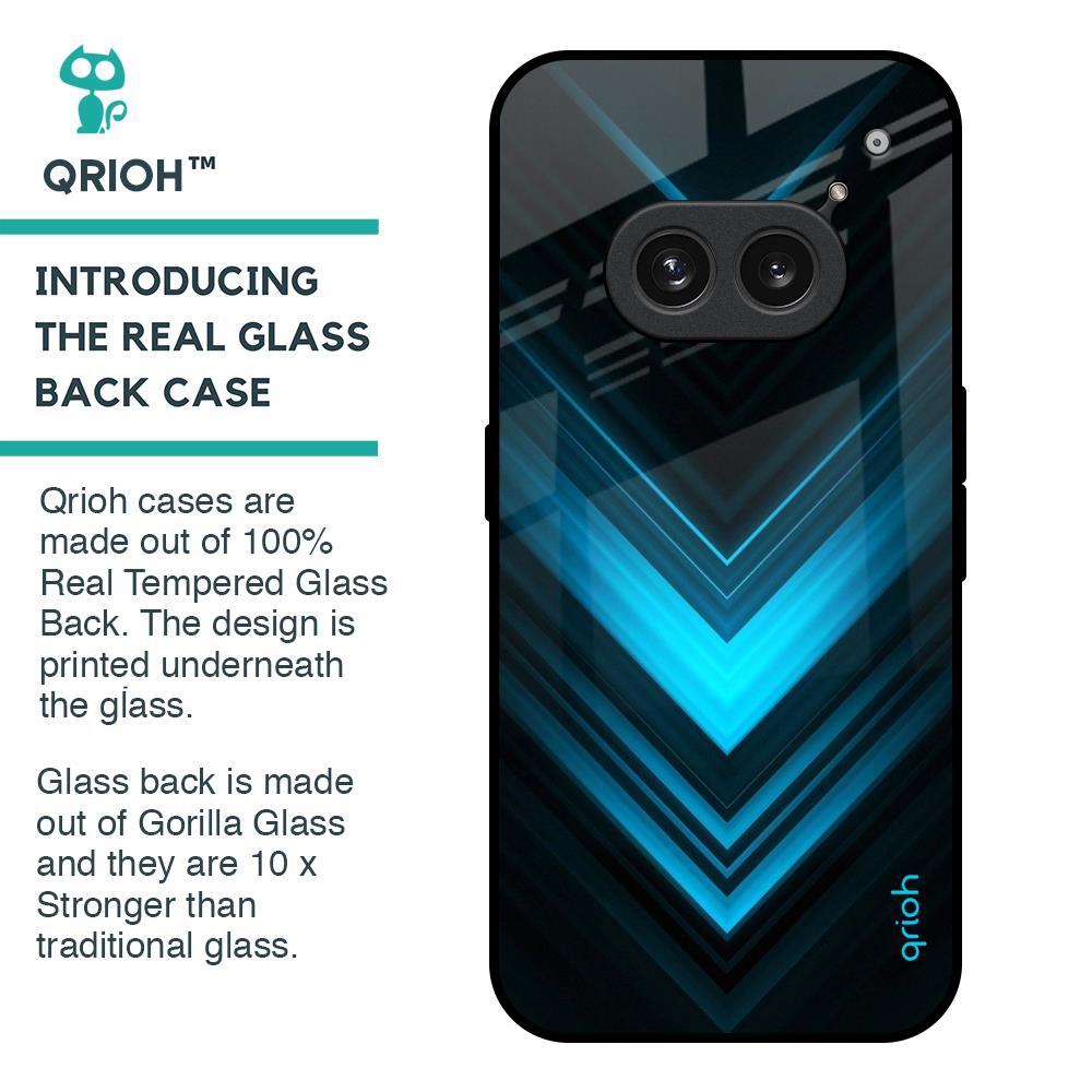 Vertical Blue Arrow Glass Case For Nothing Phone 2a 5G