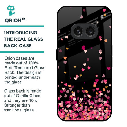 Heart Rain Fall Glass Case For Nothing Phone 2a 5G