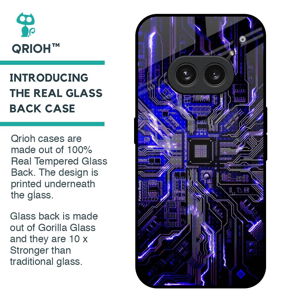 Techno Color Pattern Glass Case For Nothing Phone 2a 5G