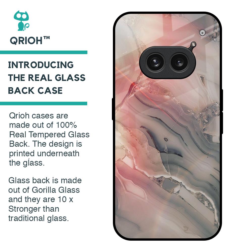Pink And Grey Marble Glass Case For Nothing Phone 2a 5G