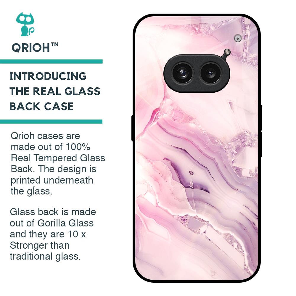 Diamond Pink Gradient Glass Case For Nothing Phone 2a 5G