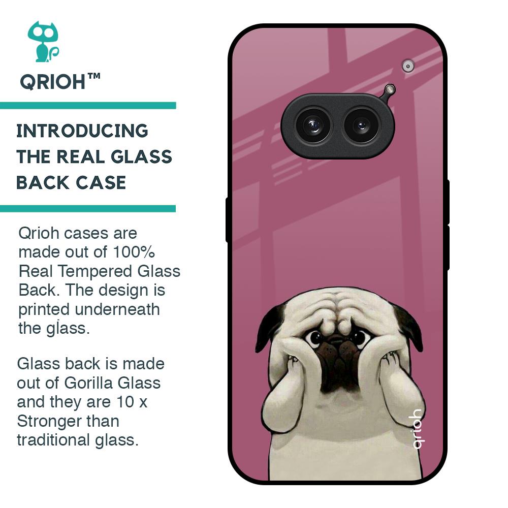 Funny Pug Face Glass Case For Nothing Phone 2a 5G