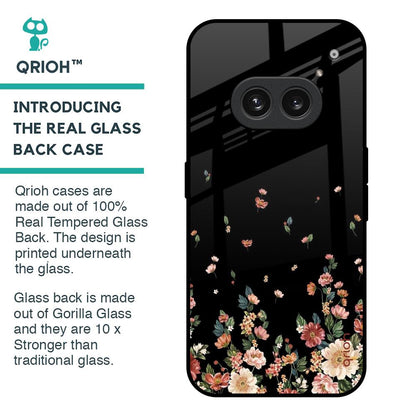 Floating Floral Print Glass Case for Nothing Phone 2a 5G