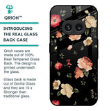 Black Spring Floral Glass Case for Nothing Phone 2a 5G