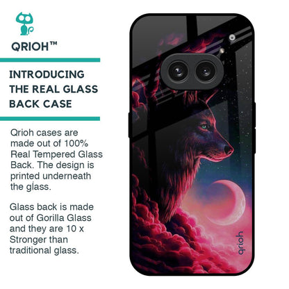 Moon Wolf Glass Case for Nothing Phone 2a 5G