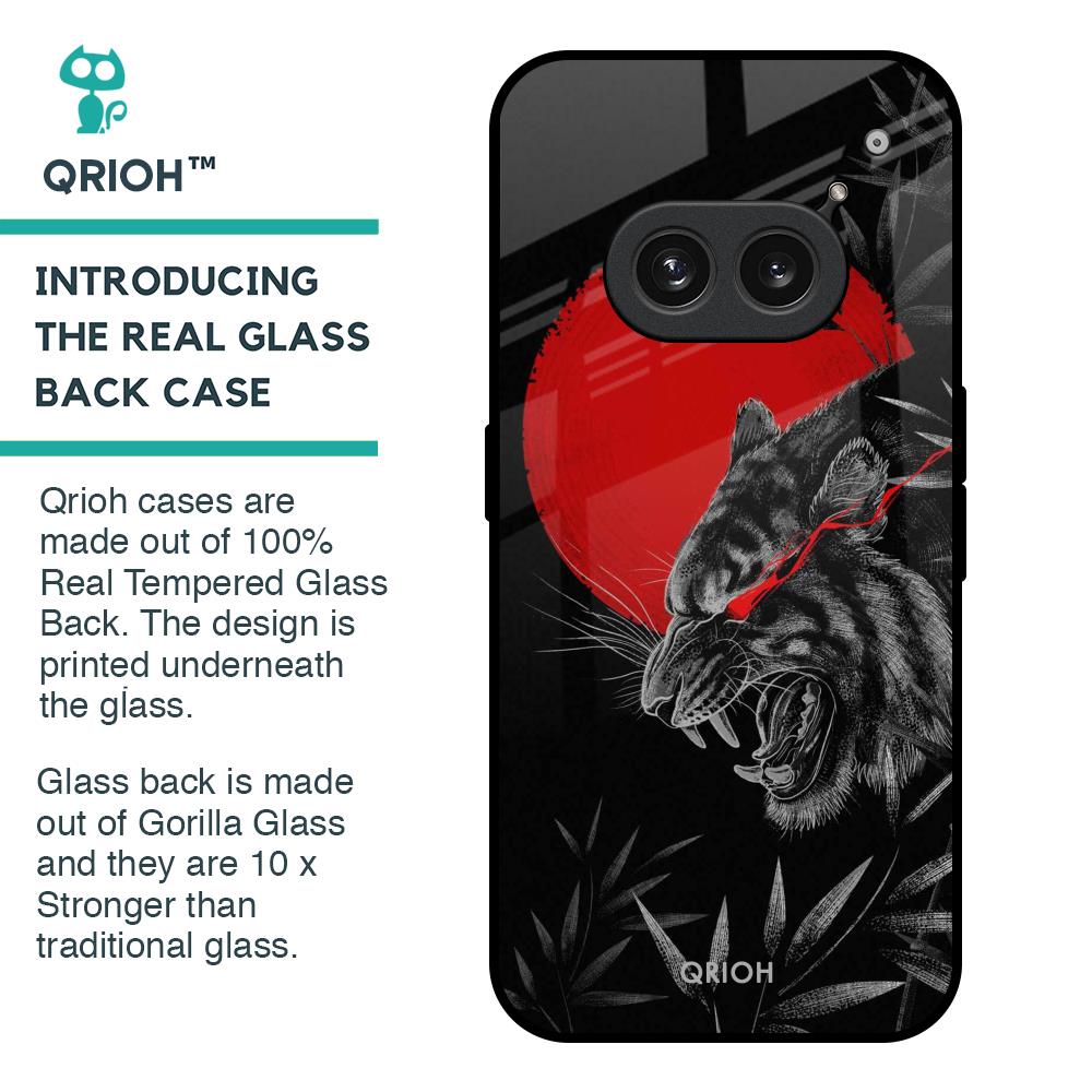 Red Moon Tiger Glass Case for Nothing Phone 2a 5G