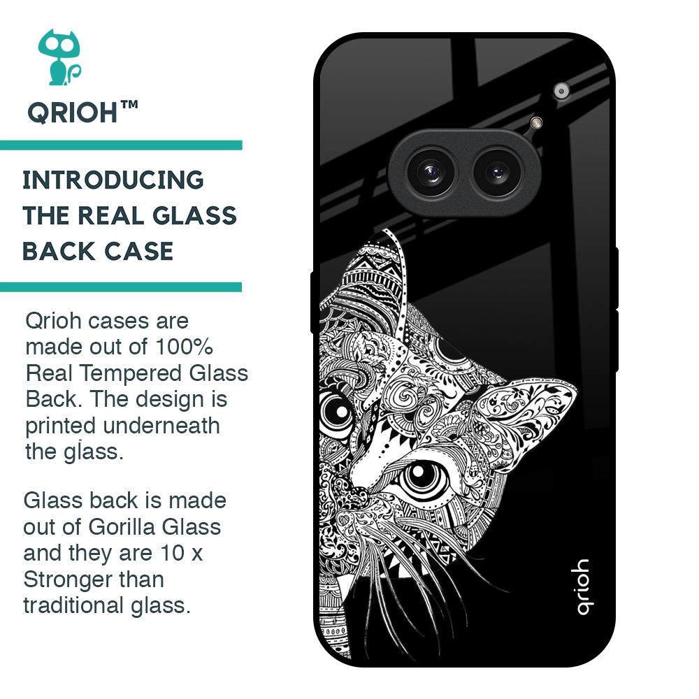 Kitten Mandala Glass Case for Nothing Phone 2a 5G
