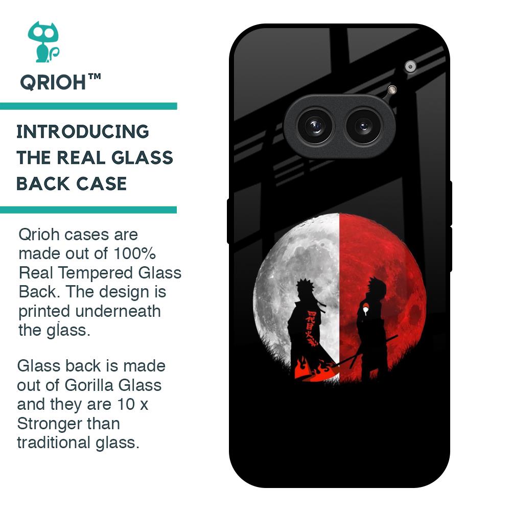 Anime Red Moon Glass Case for Nothing Phone 2a 5G