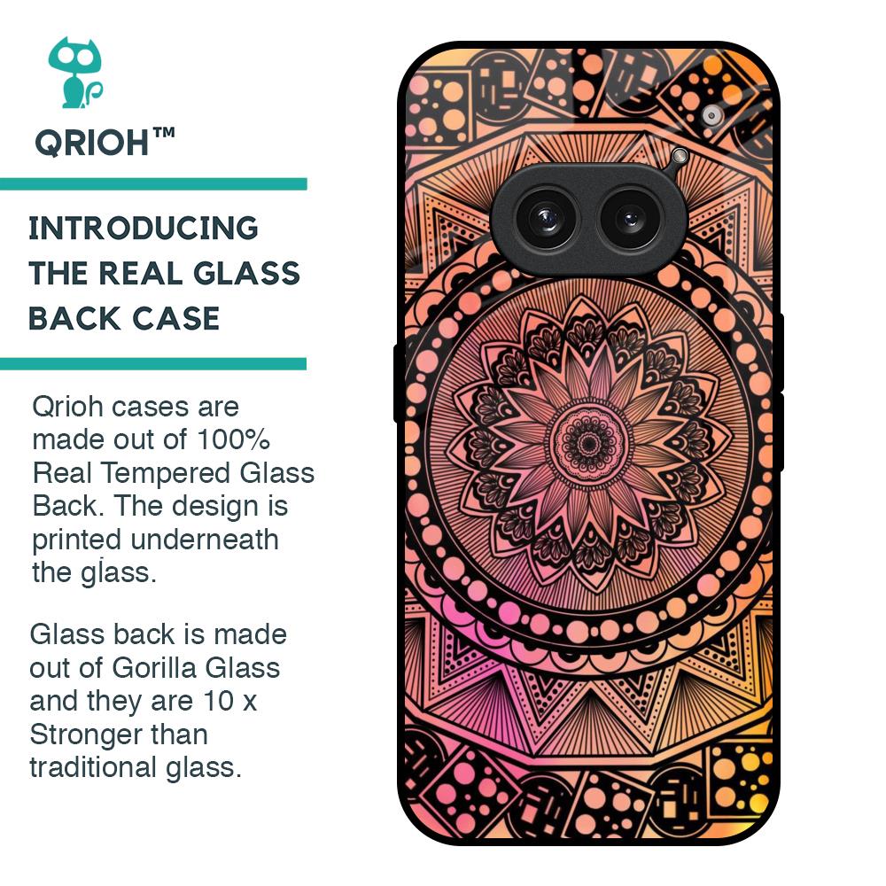 Floral Mandala Glass Case for Nothing Phone 2a 5G