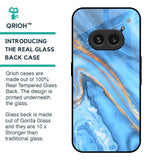 Vibrant Blue Marble Glass Case for Nothing Phone 2a 5G