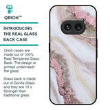 Pink & Gold Gllitter Marble Glass Case for Nothing Phone 2a 5G