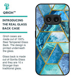Turquoise Geometrical Marble Glass Case for Nothing Phone 2a 5G