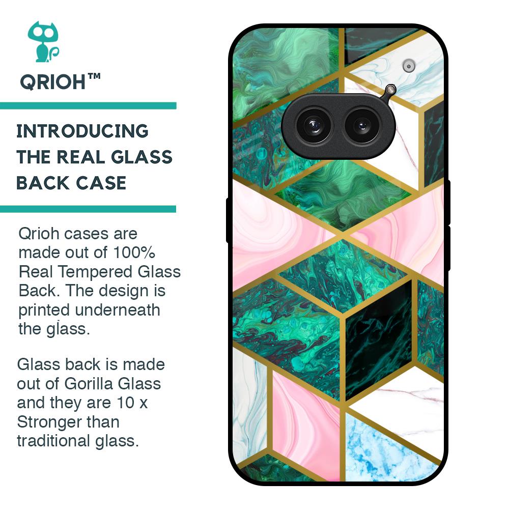 Seamless Green Marble Glass Case for Nothing Phone 2a 5G